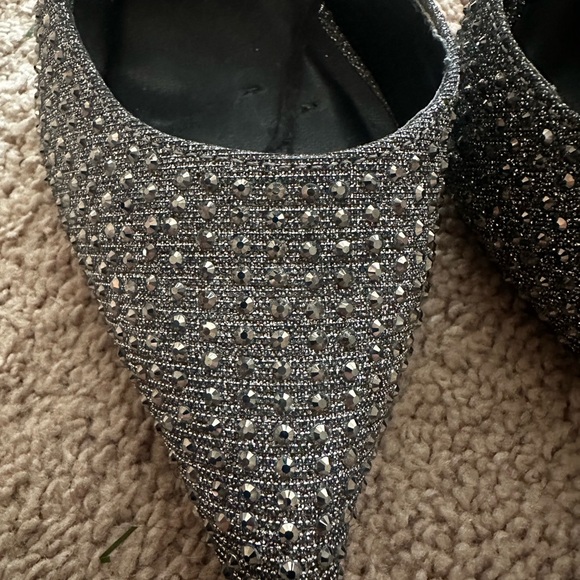 Propper Silver Rhinestone Heels - Picture 2 of 6